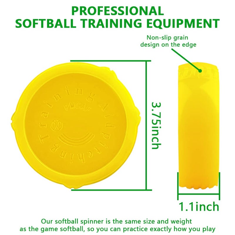 Spin Right Softball Spinner Fastpitch Softball Spinner 12 بوصة معدات تدريب الكرة اللينة لإبريق القاذف العلوي، معدات مساعدة للتدريب على ممارسة الرياضة، الكرات اللينة وبرنامج جامعي أعلى - Image 3
